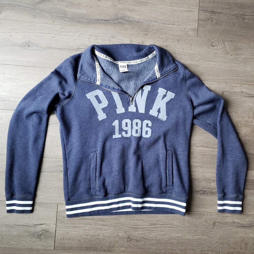 Blue Victoria's Secret PINK! Quarter Zip
